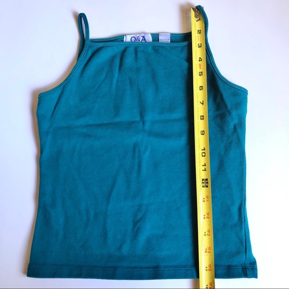 2/$15 Q & A Tank Top Medium Blue Juniors - Picture 7 of 14